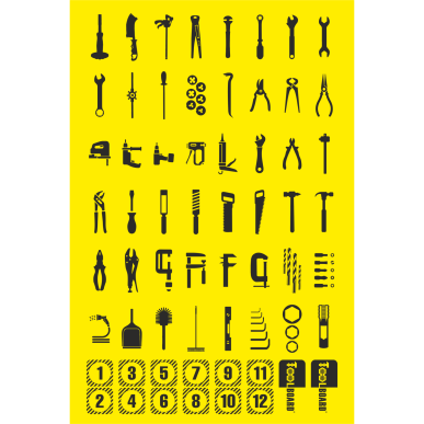 Наклейки ToolBoard для маркировки (версия №3) фото 1