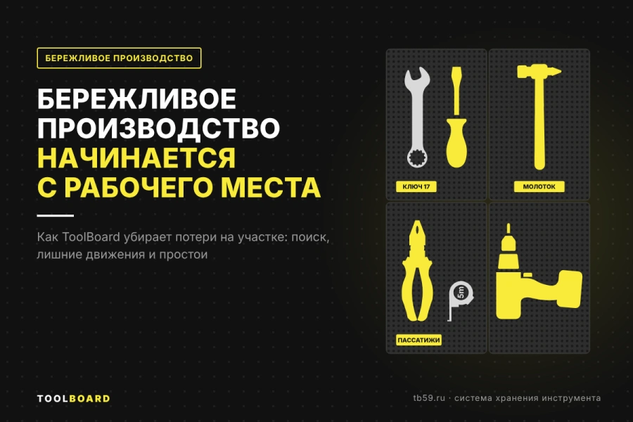 Бережливое производство начинается с рабочего места: как ToolBoard сокращает потери на участке