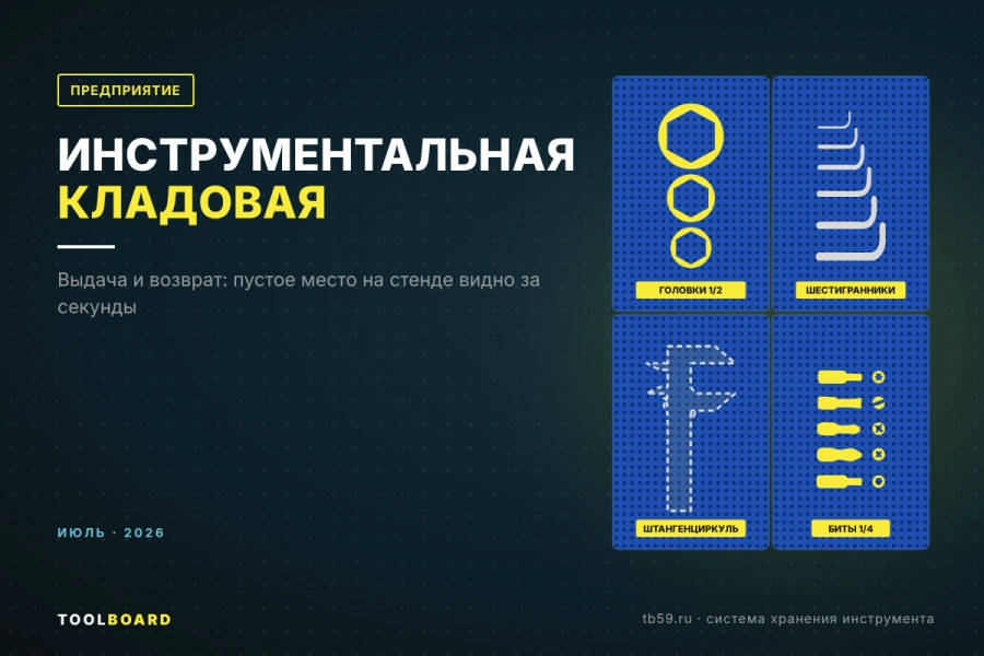 Инструментальная кладовая на предприятии: выдача и возврат